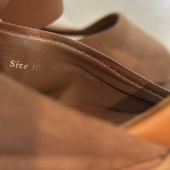 DV Dolce Vita Tan Leather Block Heel Sandals Strappy Cutout Heels Boho Neutral - Picture 13 of 15